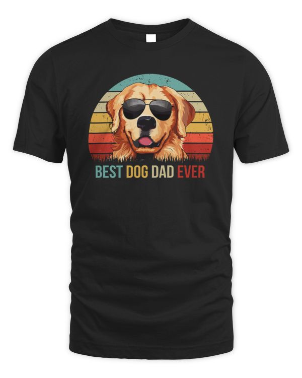 Best Dog Dad Ever Golden Retriever T Shirt