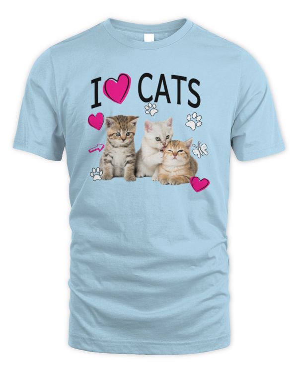 I Love Cats Shirt Cat Lover Tee